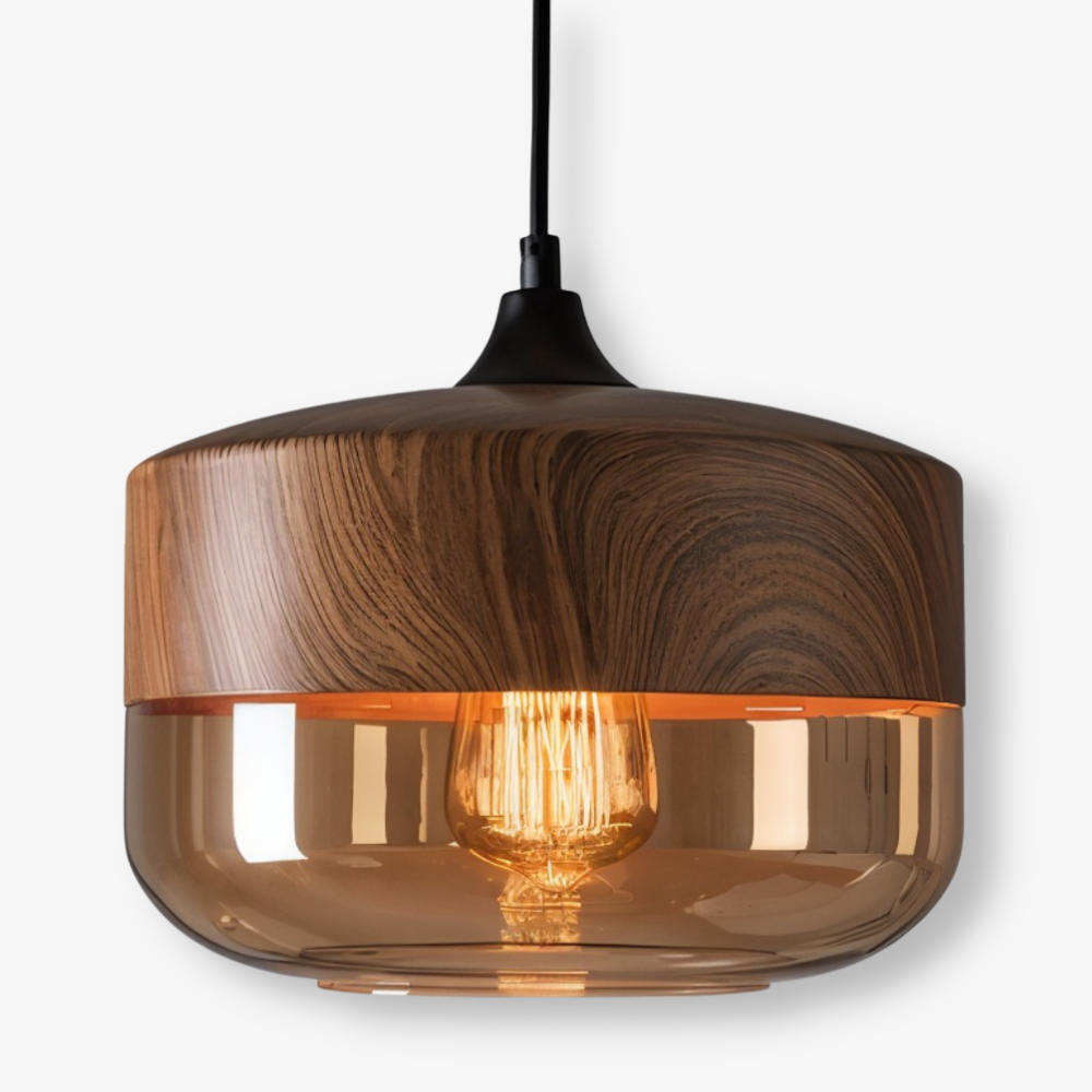 Pendant Light Glass 25.4 cm Tinted Shade Dining Room Kitchen Island Scandinavian Retro Hanging Ceiling Lamp Adjustable | Thomler