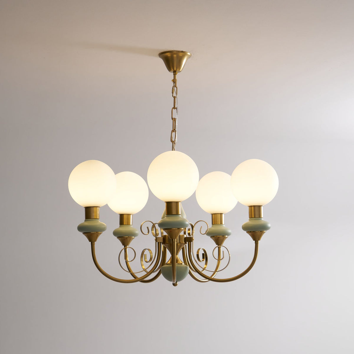 Multi-Globe Pendant Chandelier for Dining Room – Iron Frame with Frosted Glass Shades – Modern Farmhouse Ceiling Light – Adjustable Chain | Thomler