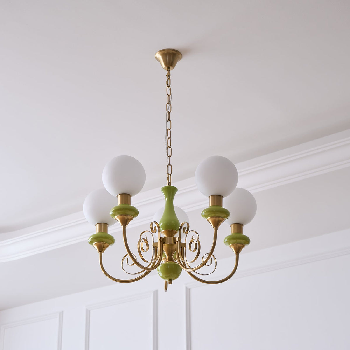 Multi-Globe Pendant Chandelier for Dining Room – Iron Frame with Frosted Glass Shades – Modern Farmhouse Ceiling Light – Adjustable Chain | Thomler