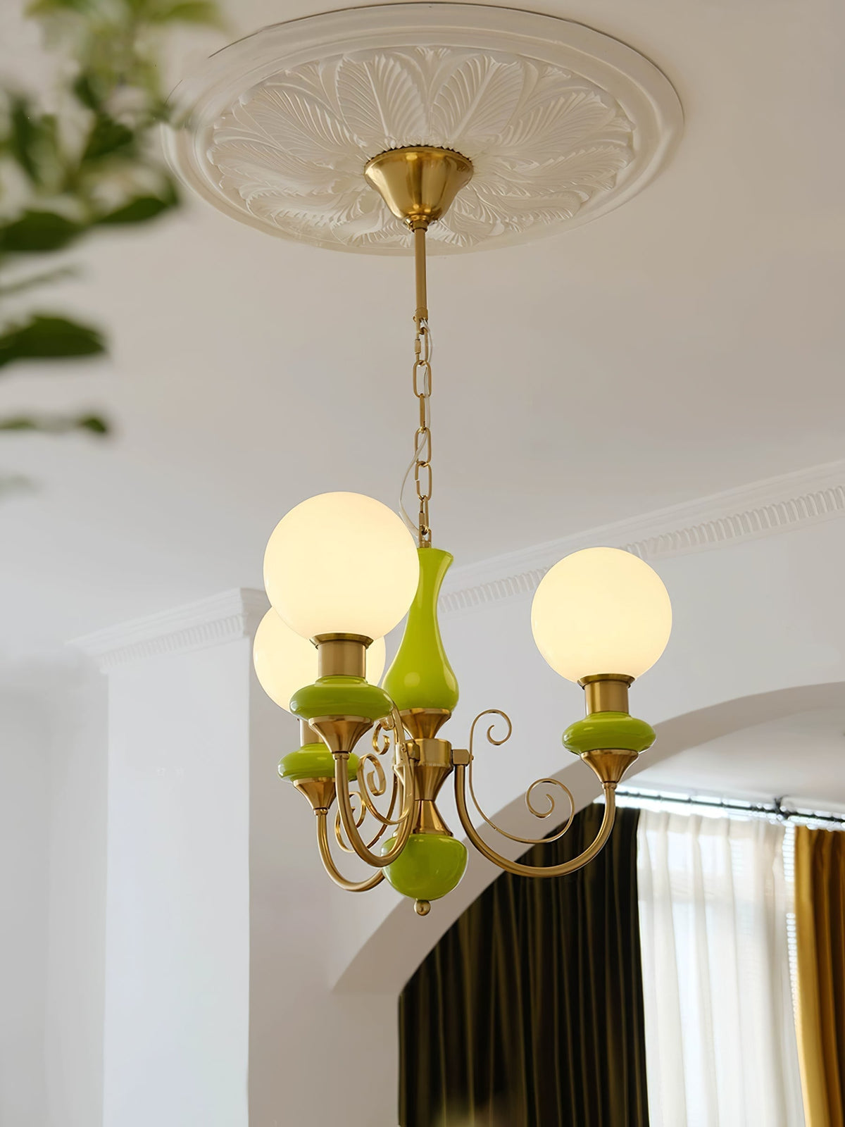 Multi-Globe Pendant Chandelier for Dining Room – Iron Frame with Frosted Glass Shades – Modern Farmhouse Ceiling Light – Adjustable Chain | Thomler