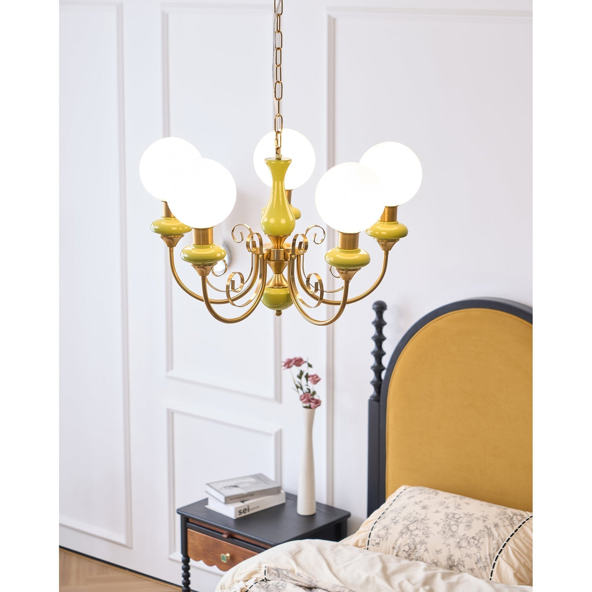 Multi-Globe Pendant Chandelier for Dining Room – Iron Frame with Frosted Glass Shades – Modern Farmhouse Ceiling Light – Adjustable Chain | Thomler