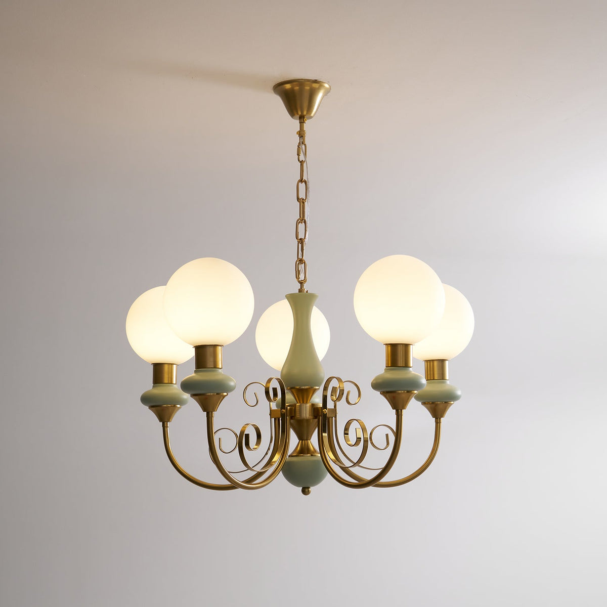 Multi-Globe Pendant Chandelier for Dining Room – Iron Frame with Frosted Glass Shades – Modern Farmhouse Ceiling Light – Adjustable Chain | Thomler