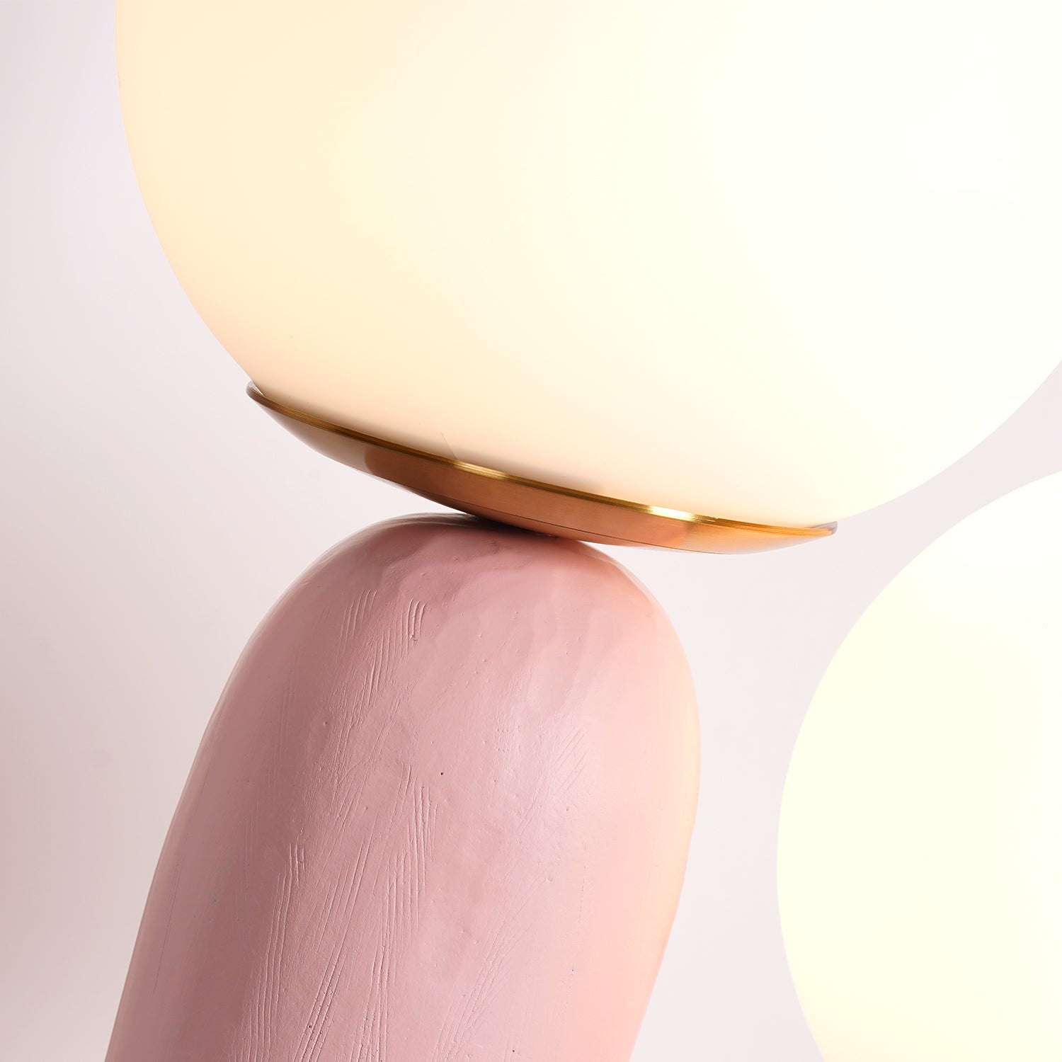 Resin Table Lamp 16.5 in Indoor Use LED G9 Modern Desk Nightstand Accent Light Green Pink White Terra Cotta | Thomler
