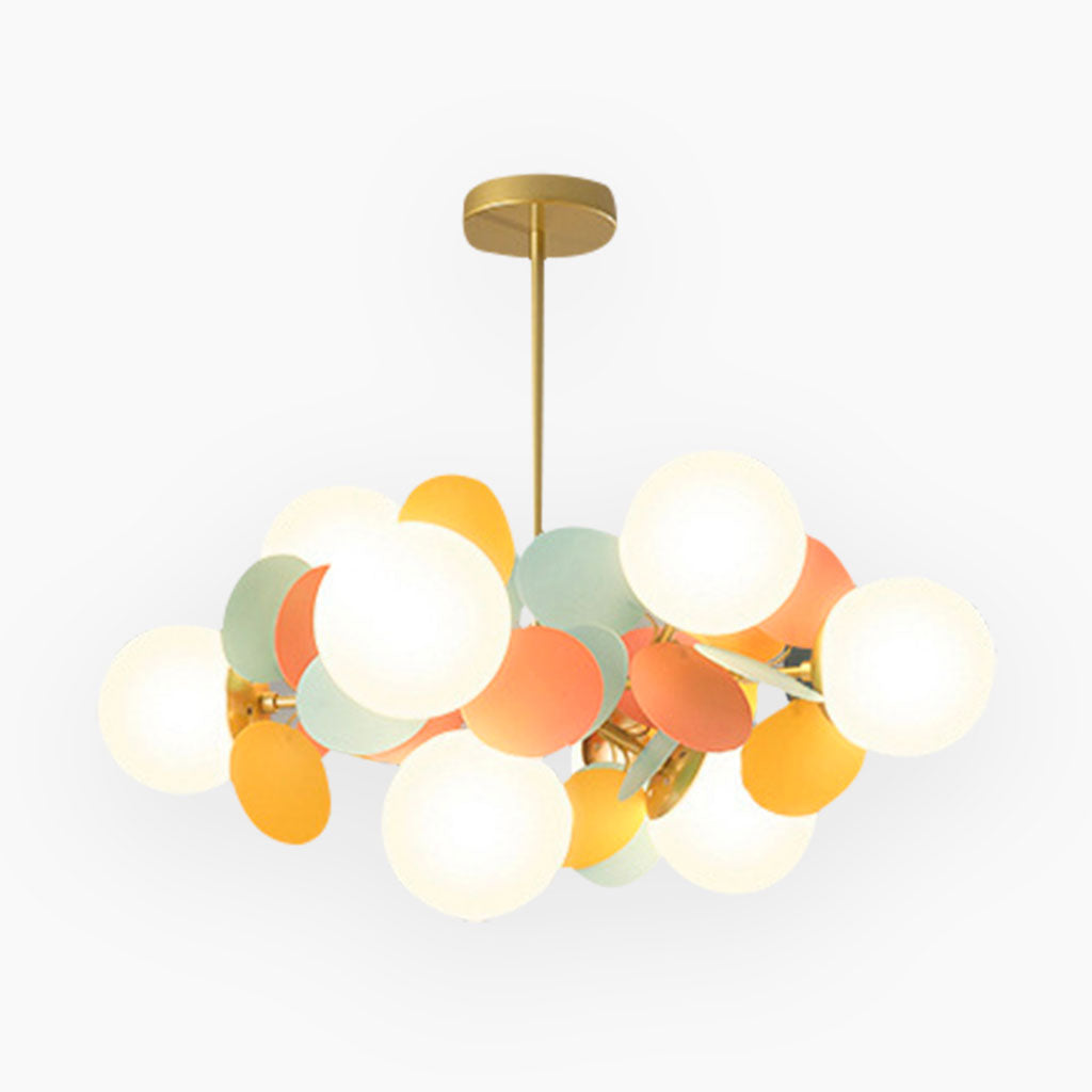 Chandelier Opal Glass Branch 23.6 in LED Living Room Dining Room Decorative Ceiling Light Fixture Modern Artistic Multi Light | Thomler
