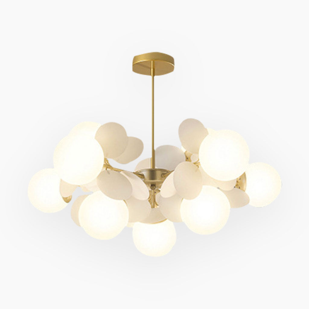 Chandelier Opal Glass Branch 23.6 in LED Living Room Dining Room Decorative Ceiling Light Fixture Modern Artistic Multi Light | Thomler