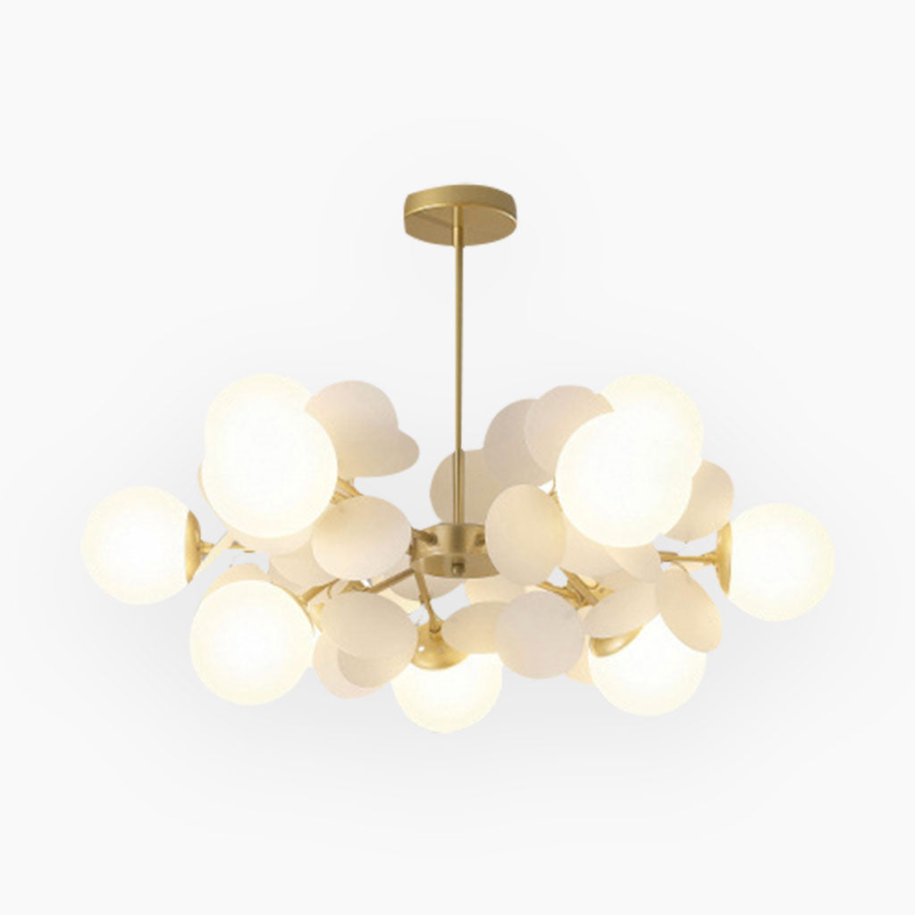 Chandelier Opal Glass Branch 23.6 in LED Living Room Dining Room Decorative Ceiling Light Fixture Modern Artistic Multi Light | Thomler
