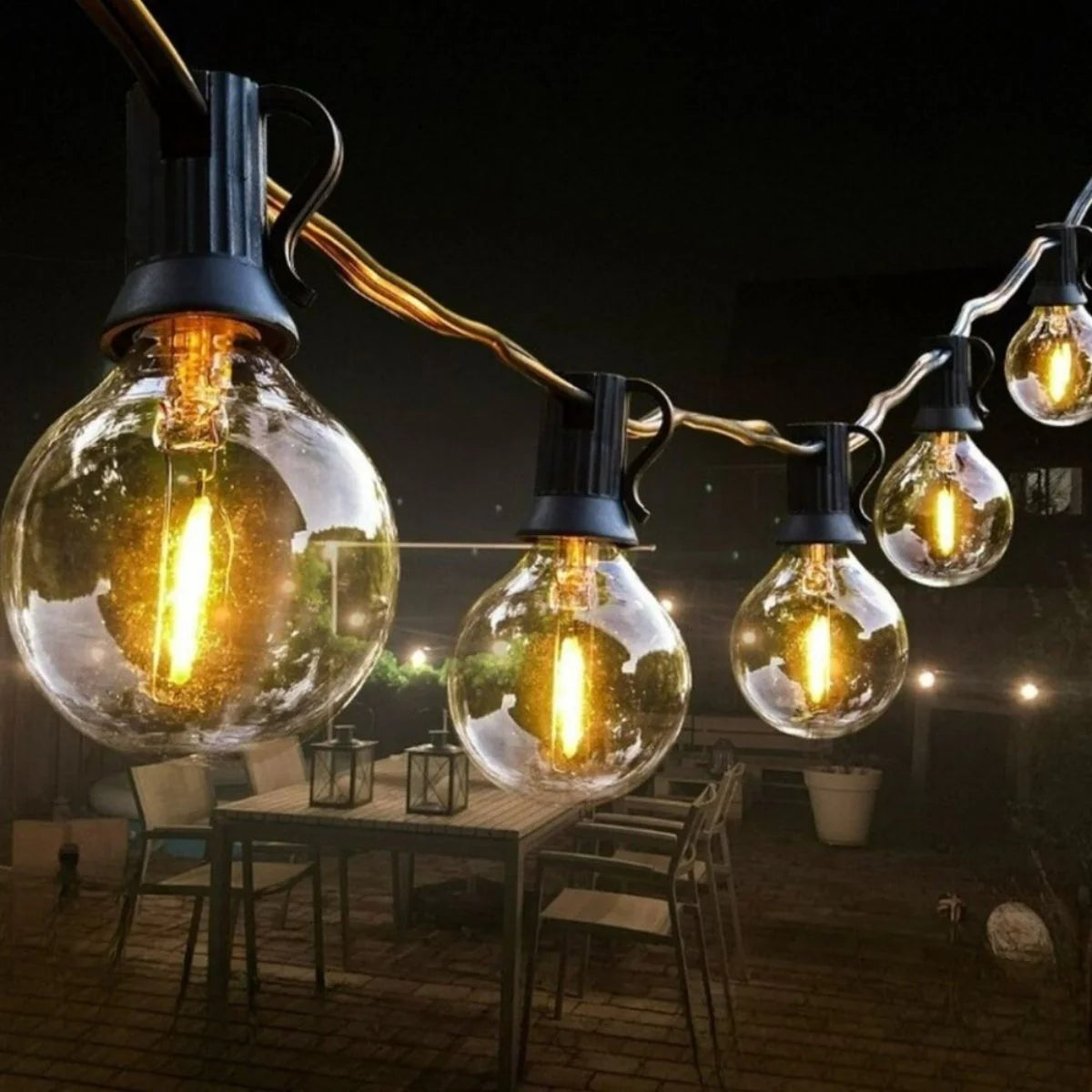 Solar-Powered Outdoor String Lights for Patio, Yard & Deck – Weather-Resistant LED Ambience for Garden Parties, Backyard Dining | Thomler