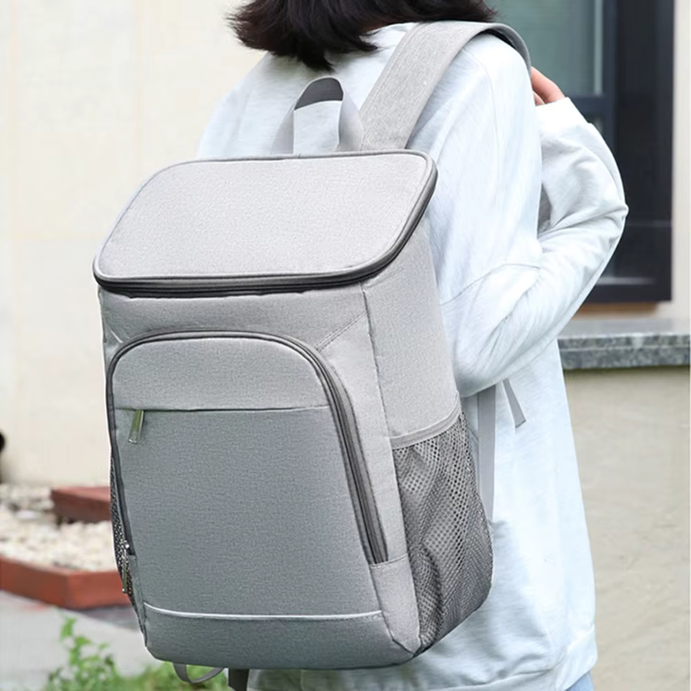 Cooler Backpack 30.0 L Grey Insulated Outdoor Camping Beach Picnic Food And Drink Carrier Waterproof Day Trip Bag | Thomler