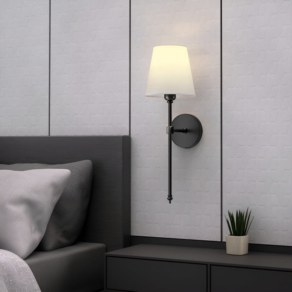 Wall Lamp Set Metal Fabric Shade 51.5 cm Bedroom Hallway Reading Light Pair Sconce Lighting | Thomler