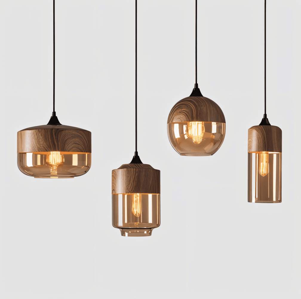 Pendant Light Glass 25.4 cm Tinted Shade Dining Room Kitchen Island Scandinavian Retro Hanging Ceiling Lamp Adjustable | Thomler