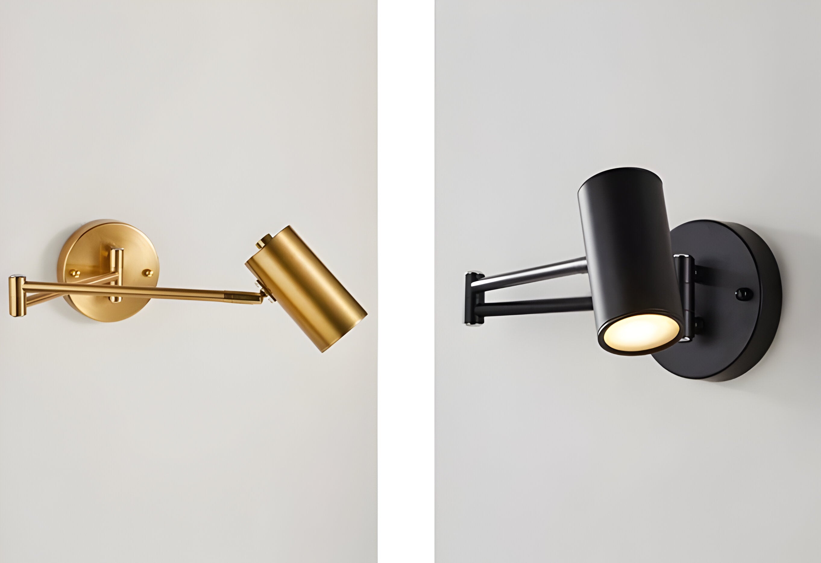 Wall Lamp Metal Adjustable Arm 26.0 cm Black Bedroom Reading Light Modern Bedside Sconce Directional Indoor Lighting | Thomler