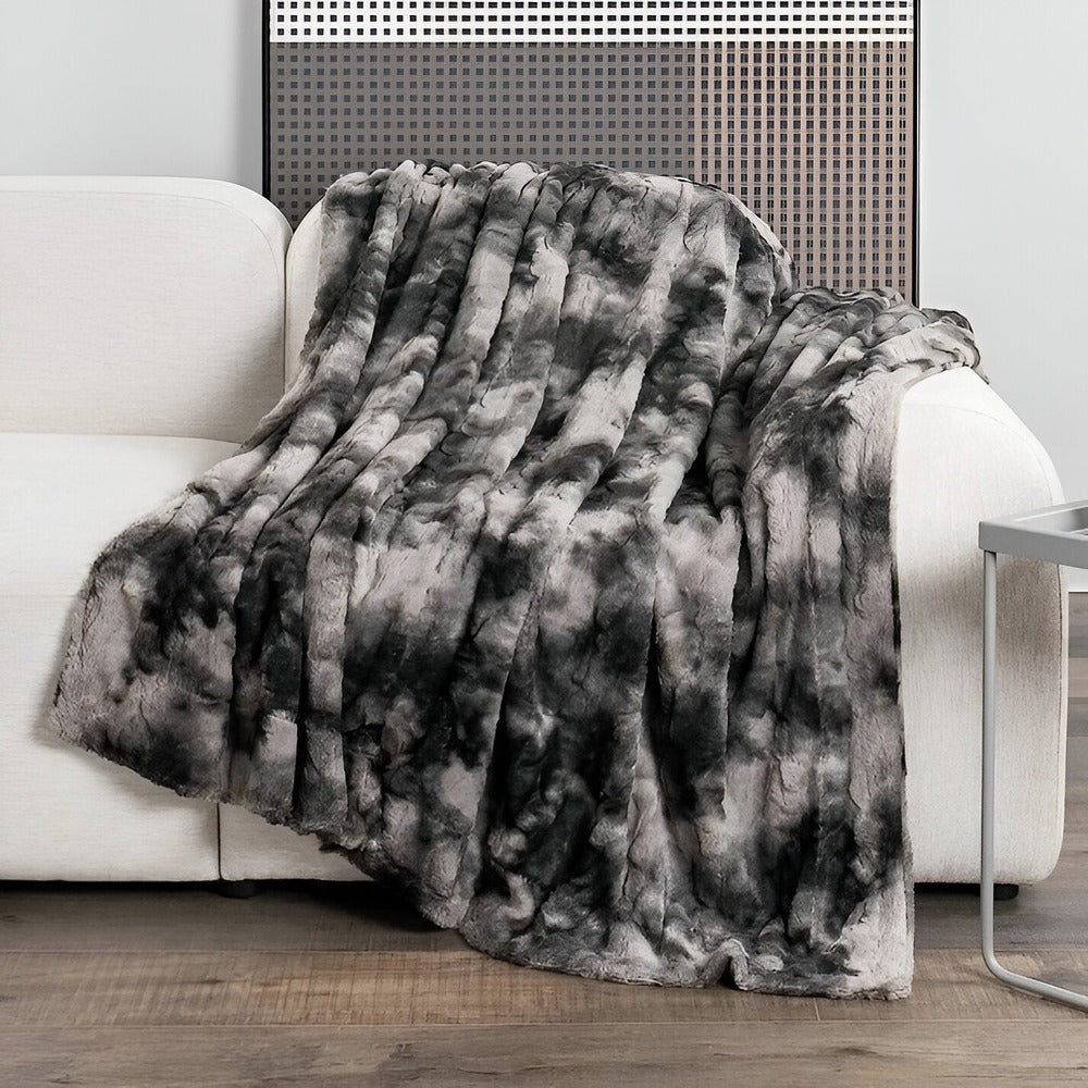 Plush Reversible Fleece Throw Blanket Winter Warmth Coral Velvet Batik Design Cozy Bed Sofa Cover Double-Sided Soft Anti-Pilling | Thomler