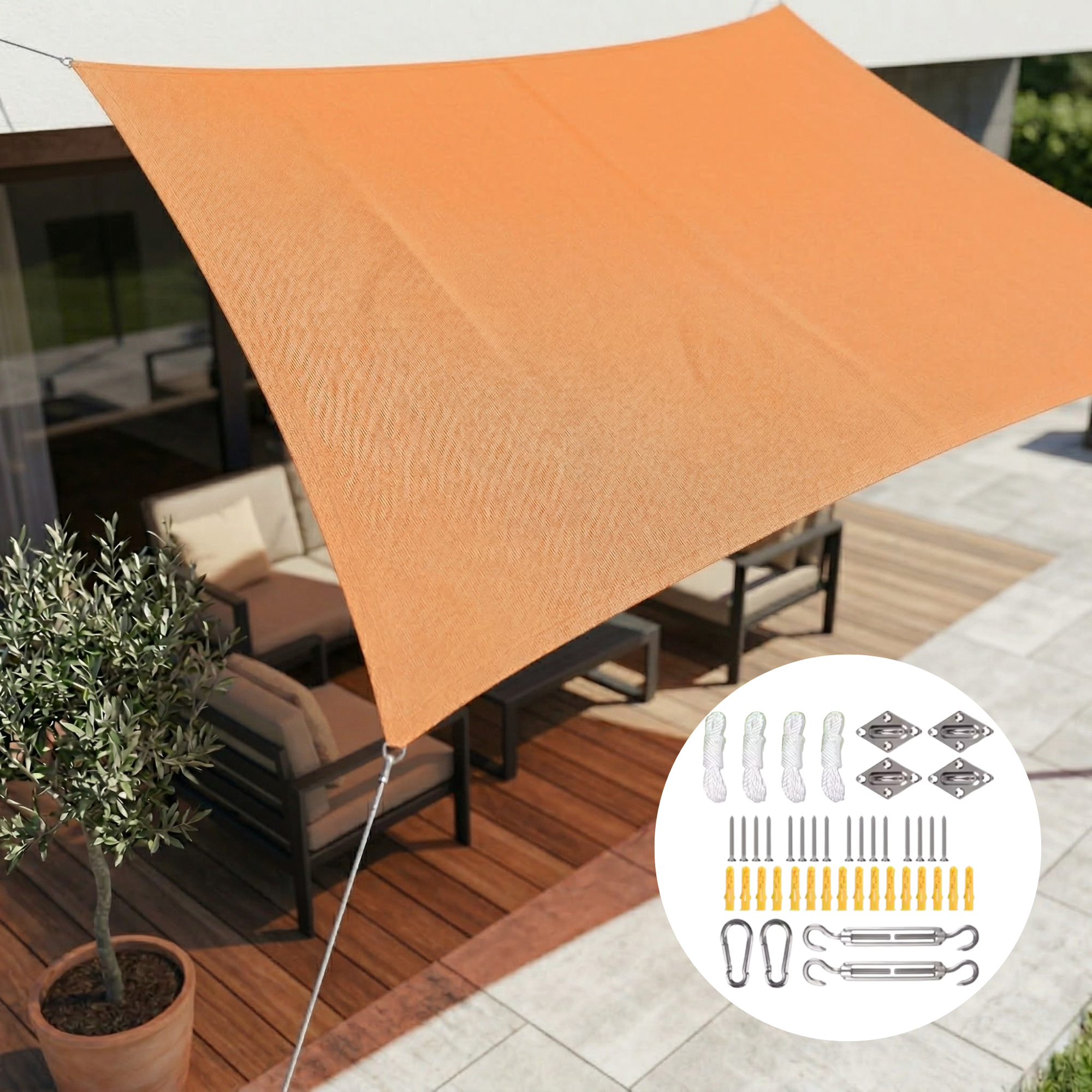 Outdoor Shade Sail Polyester 300×500 cm UV Protection Patio Garden Balcony Cover | Thomler