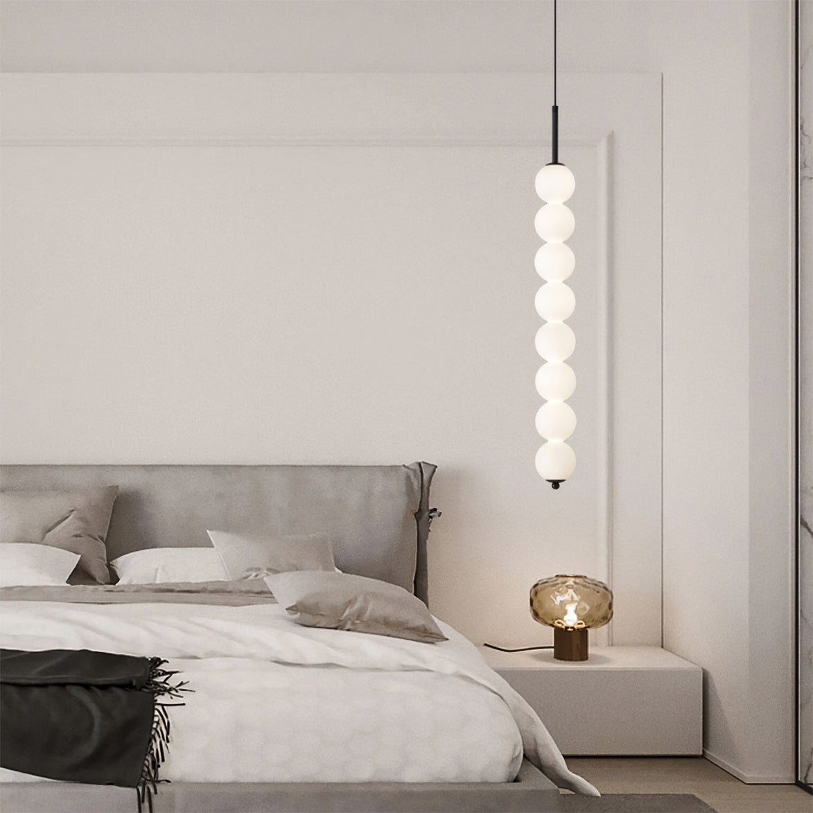 Pendant Light Brass Milk Glass 14.6 in Indoor Dining Room Kitchen Ceiling Lamp Soft LED Illumination Decorative Modern Hanging Fixture | Thomler