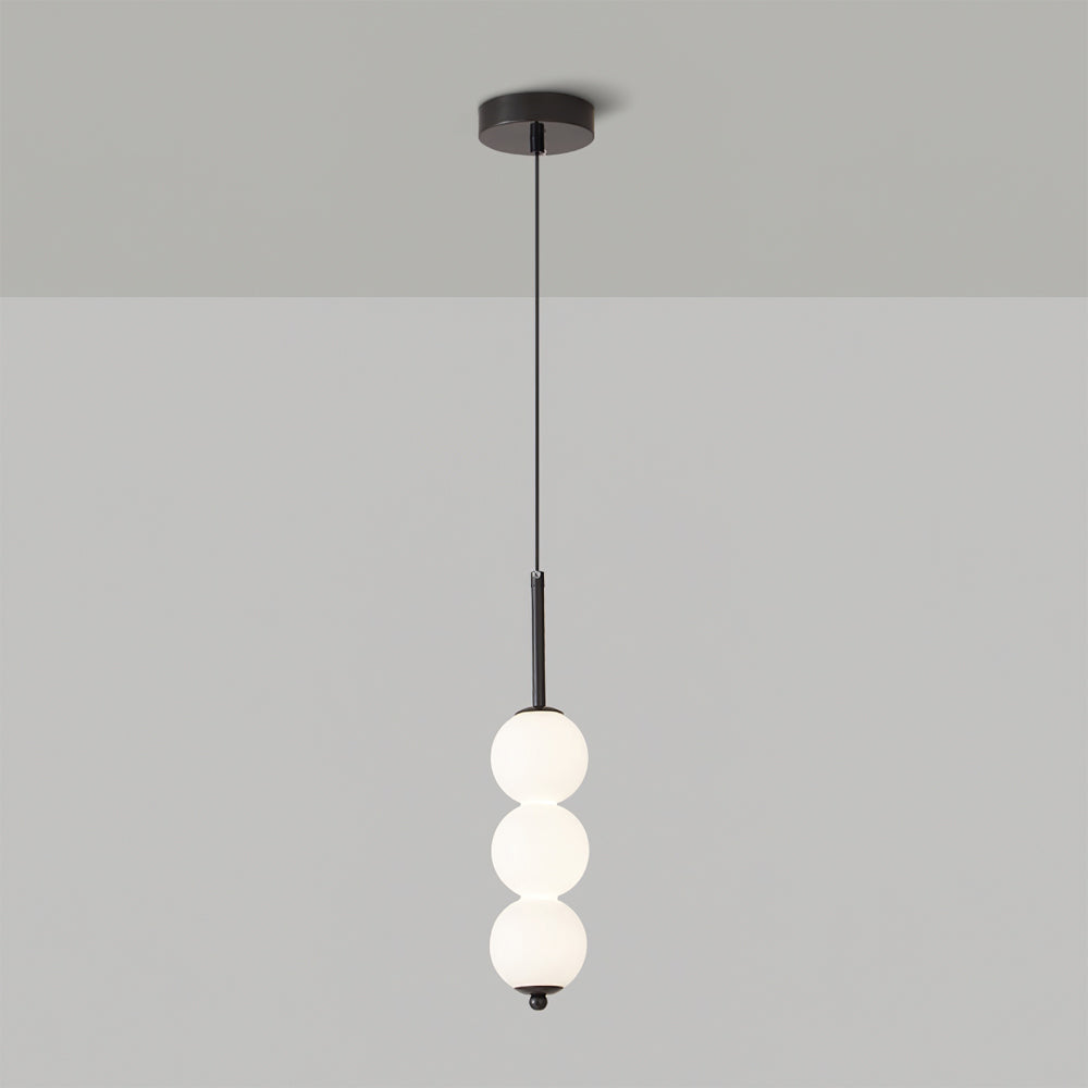 Pendant Light Brass Milk Glass 14.6 in Indoor Dining Room Kitchen Ceiling Lamp Soft LED Illumination Decorative Modern Hanging Fixture | Thomler