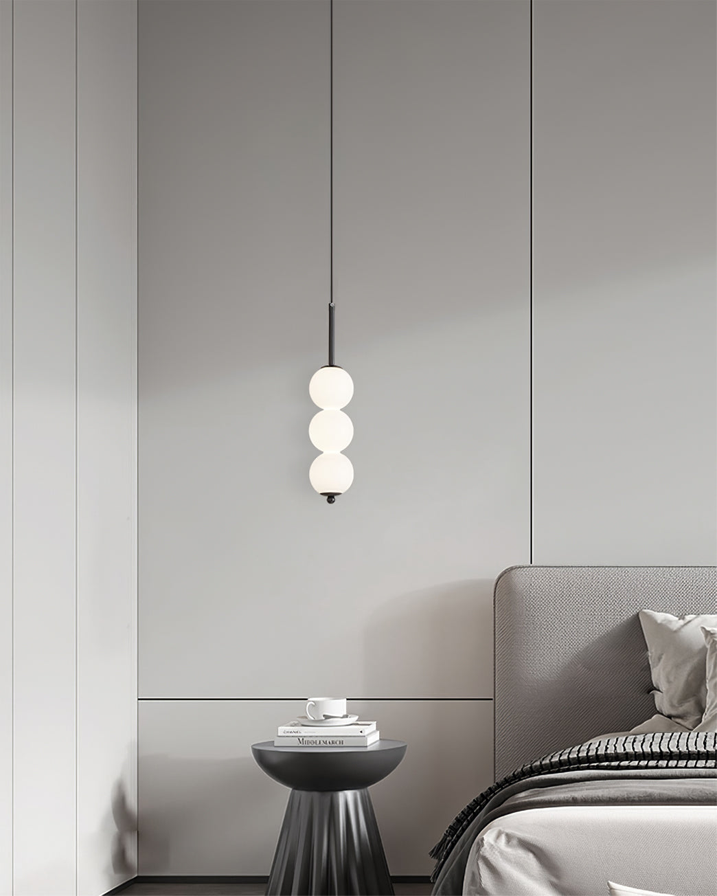 Pendant Light Brass Milk Glass 14.6 in Indoor Dining Room Kitchen Ceiling Lamp Soft LED Illumination Decorative Modern Hanging Fixture | Thomler