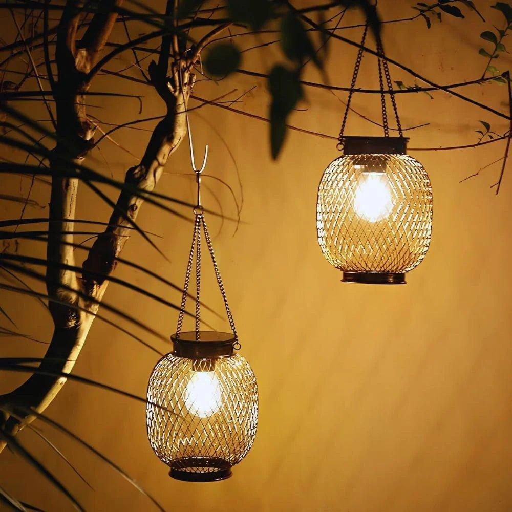 Rechargeable Hanging Garden Lamp with Twilight Auto-On – Battery-Free LED Glow for Patio & Yard | Thomler