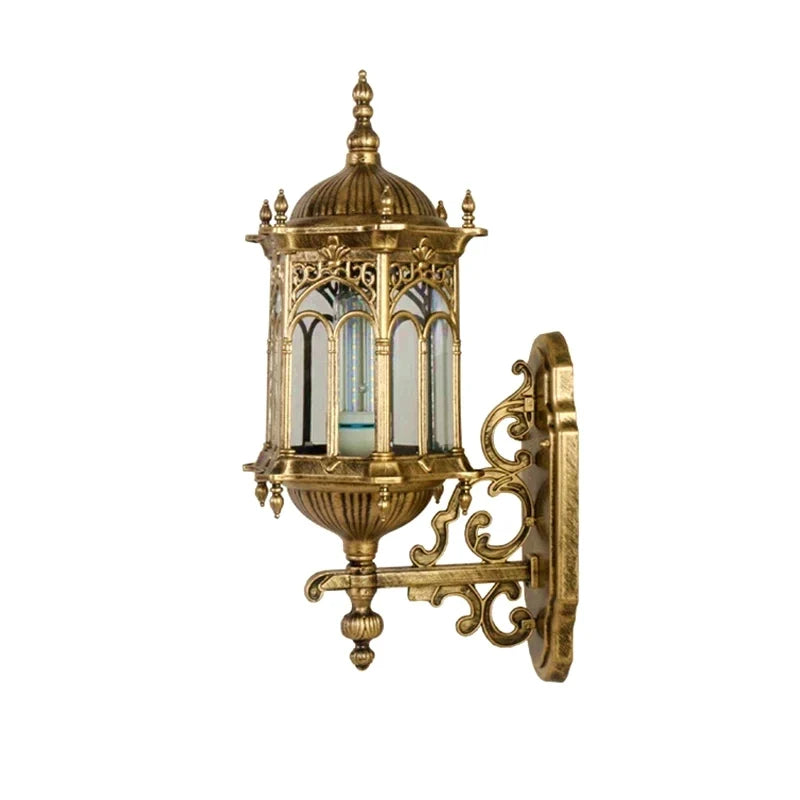 Arched Glass Outdoor Sconce with Weather-Resistant Metal Frame – Historic-Style Exterior Lighting for Porch, Entryway & Patio | Thomler