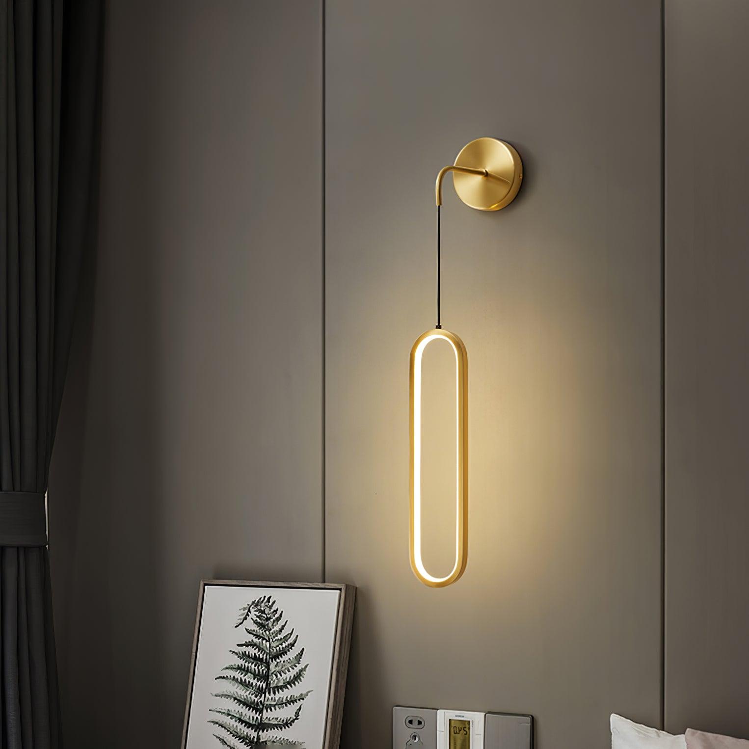 Wall Lamp Brass Integrated LED 68.0 cm White Bedroom Hallway Living Room Hanging Accent Light Adjustable Colour Temperature | Thomler