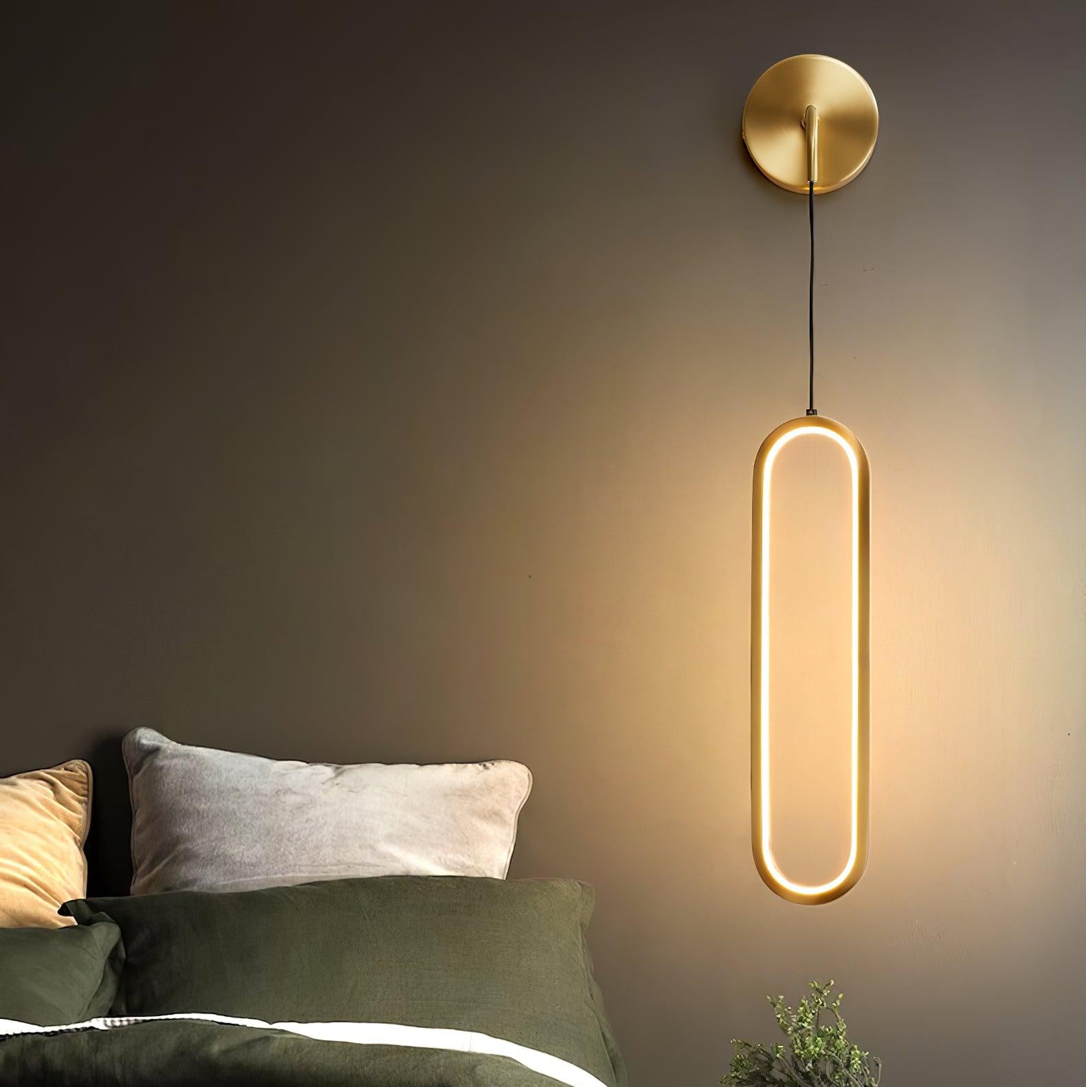 Wall Lamp Brass Integrated LED 68.0 cm White Bedroom Hallway Living Room Hanging Accent Light Adjustable Colour Temperature | Thomler
