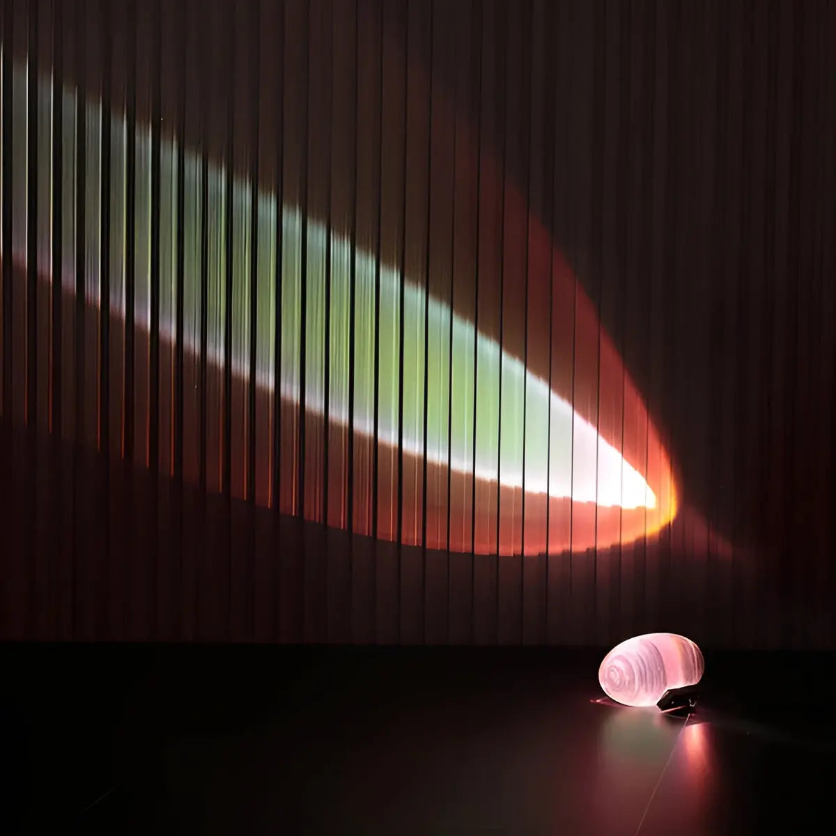 Ovale Kristall-Tischlampe – LED-Stimmungslicht in Warmweiß, Sonnenuntergangsrot & Blau-Violett