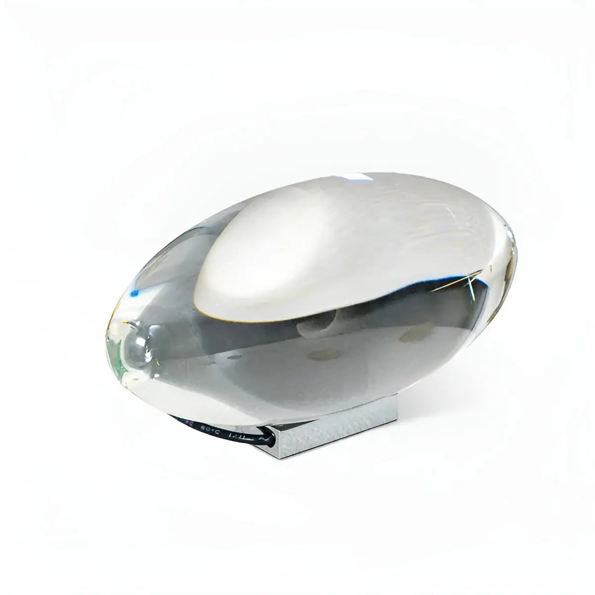 Ovale Kristall-Tischlampe – LED-Stimmungslicht in Warmweiß, Sonnenuntergangsrot & Blau-Violett