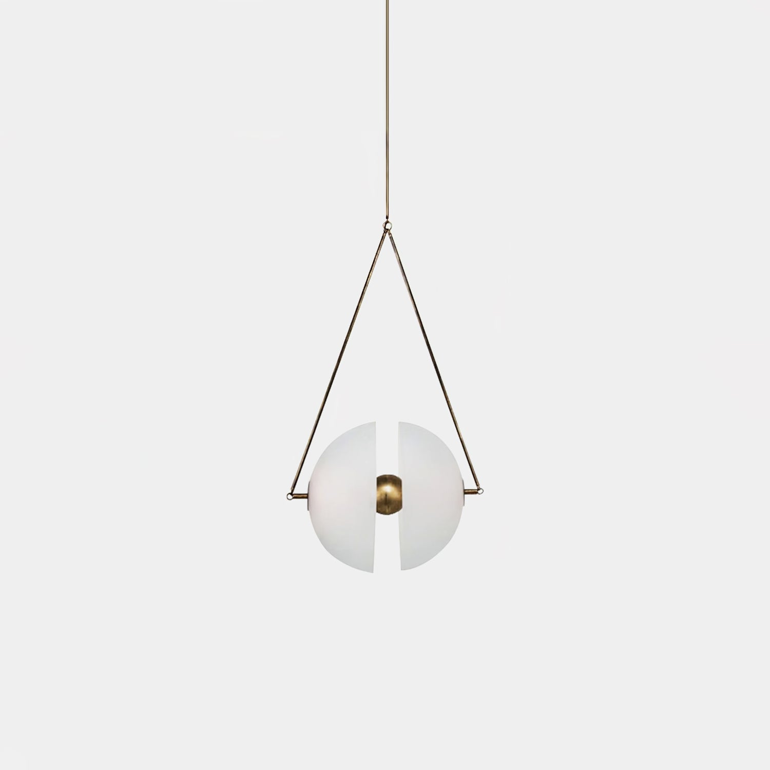 Pendant Light Metal 15.7 in White Glass 9.8 in Indoor Ceiling Lighting Dining Room Kitchen | Thomler