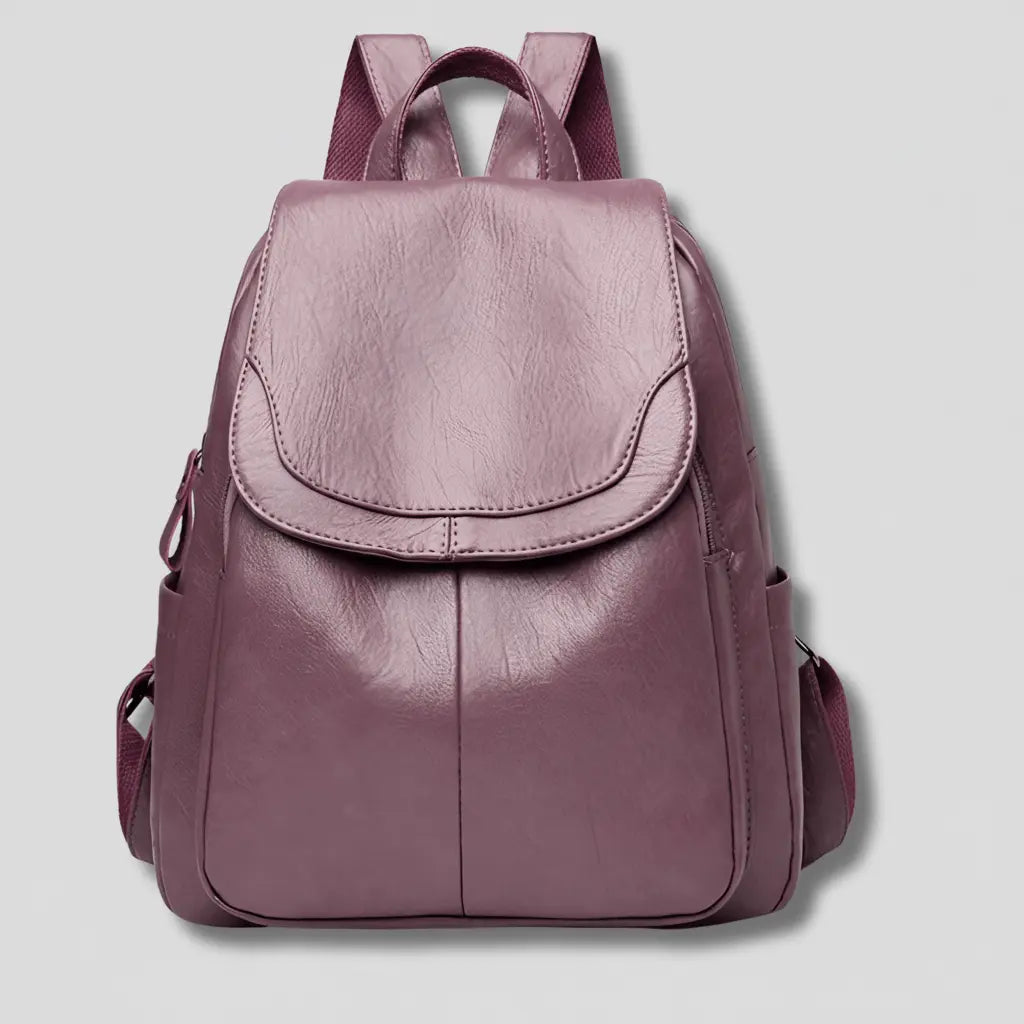 Anti-Diebstahl-Rucksack für Damen – Geprägtes PU-Leder mit verstecktem Reißverschluss