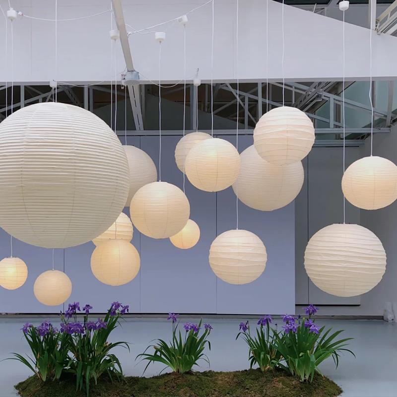 Sphere Paper Lantern Ceiling Light for Dining & Living Space – Asian-Inspired Hanging Fixture with E27 LED Bulb | Thomler