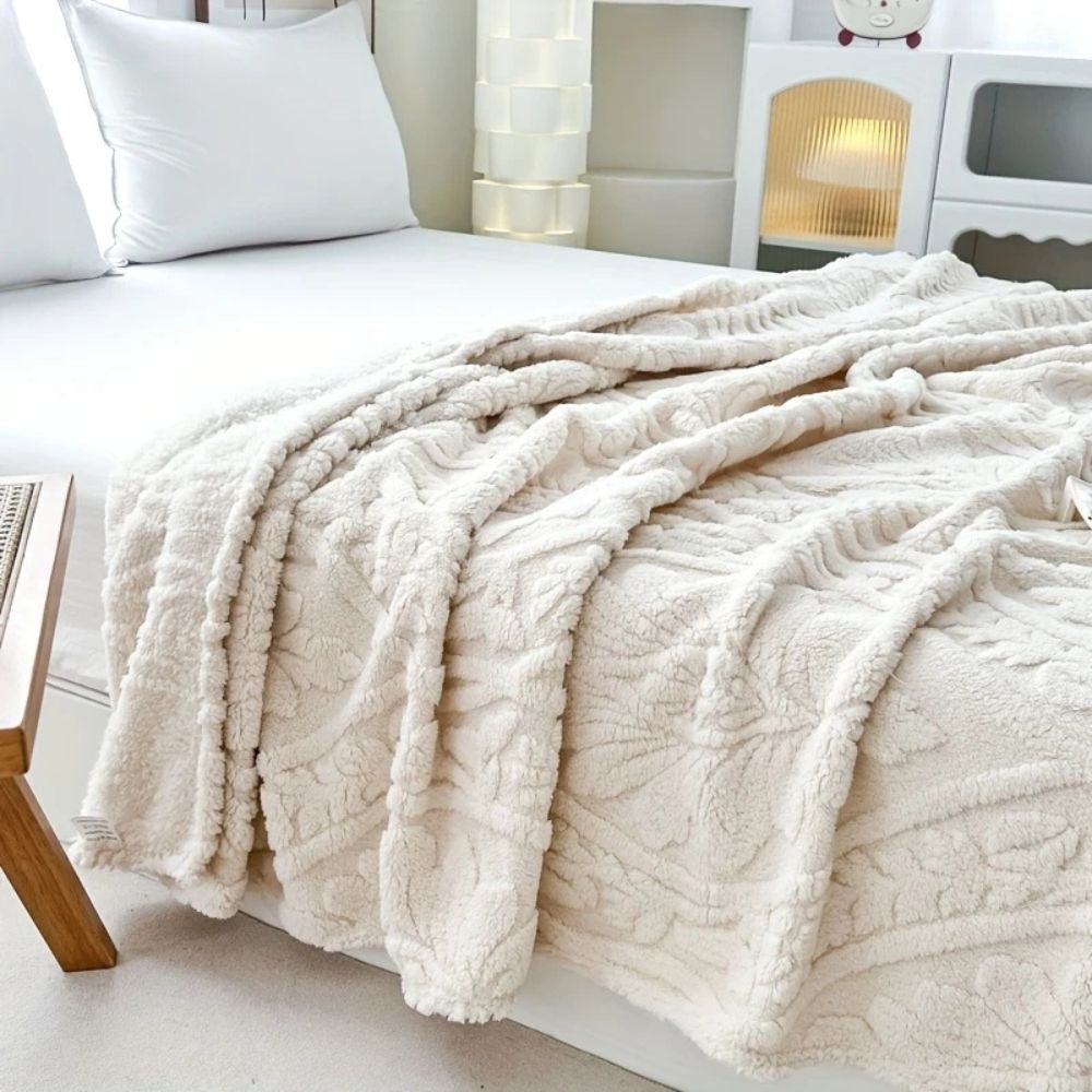 Geometric Jacquard Microfiber Throw Blanket – Lightweight Layering for Couch, Bed & Chair | Thomler