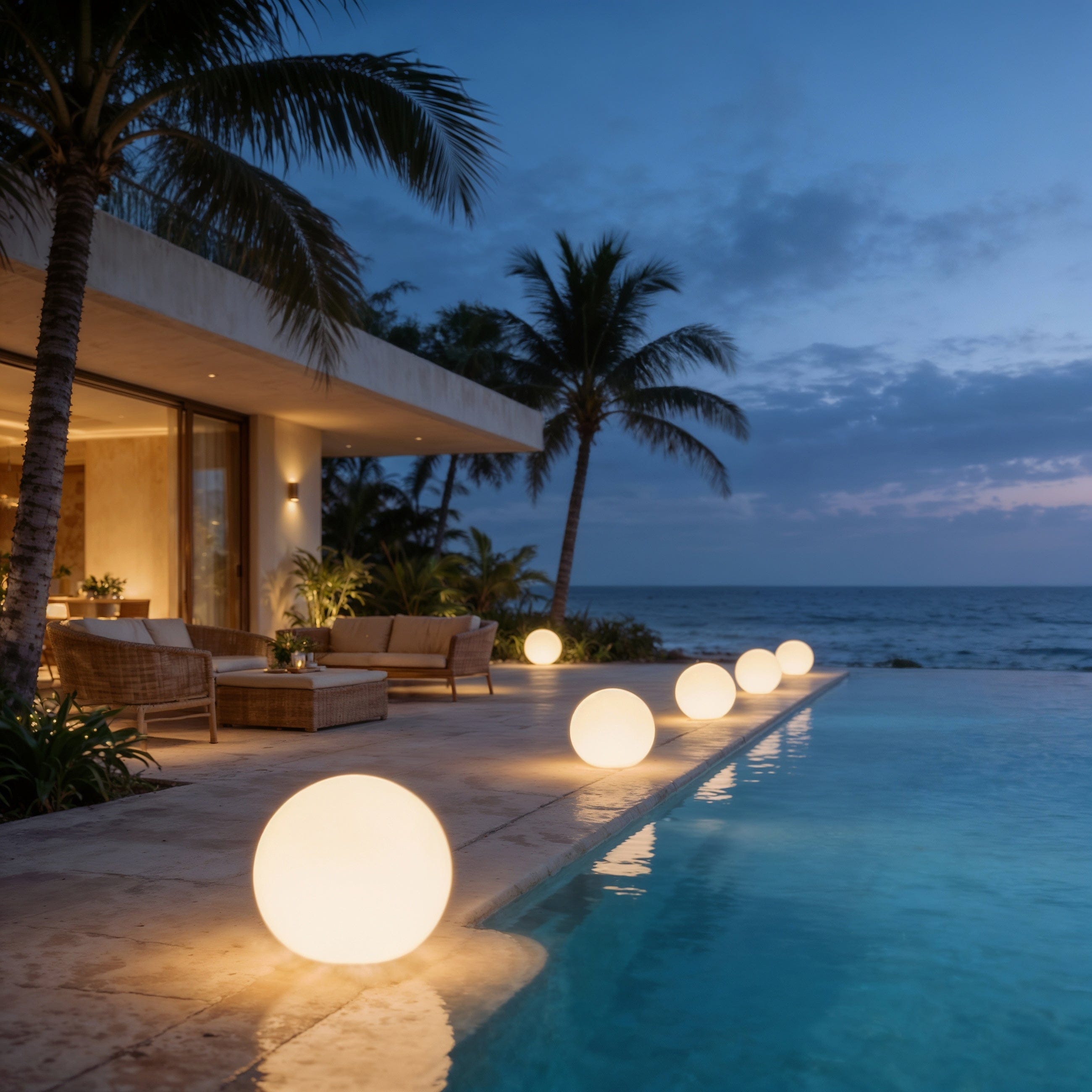 Portable LED Orb Lamp with Remote Control 4-Color Modes 10-20 in Rechargeable Cordless Sphere Light for Living Room Bedroom Bedside Nightsta | Thomler