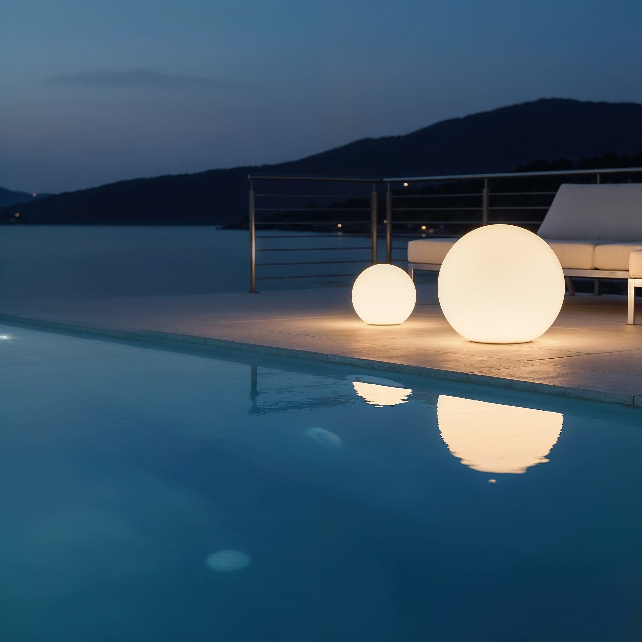 Portable LED Orb Lamp with Remote Control 4-Color Modes 10-20 in Rechargeable Cordless Sphere Light for Living Room Bedroom Bedside Nightsta | Thomler