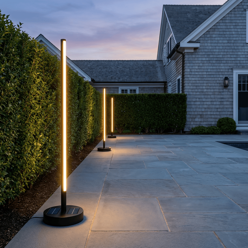 Solar-Powered Patio Floor Lamp with Wireless Charging for Outdoor Spaces | Thomler