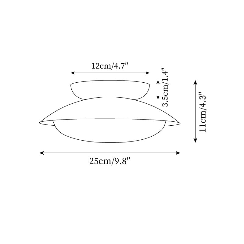 Ceiling Light Metal Dome 9.8 in LED Green Brown Bathroom Kitchen Flush Mount Fixture | Thomler