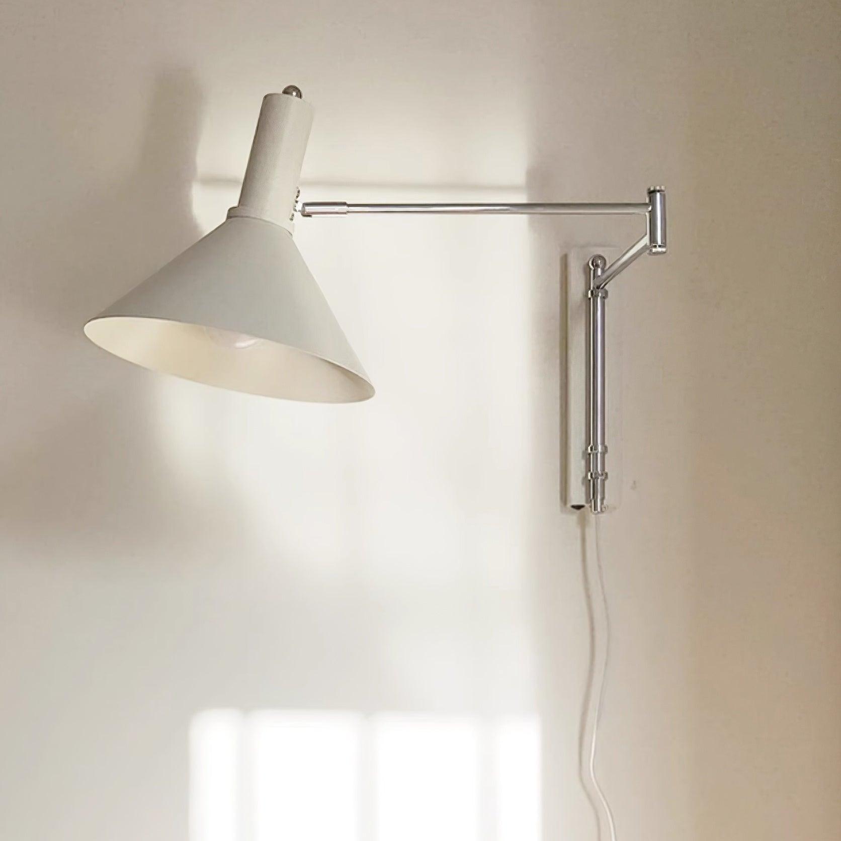 Wall Lamp Metal 9.8 in 360° Swivel Adjustable White Black Red Indoor Bathroom Bedroom Lighting | Thomler
