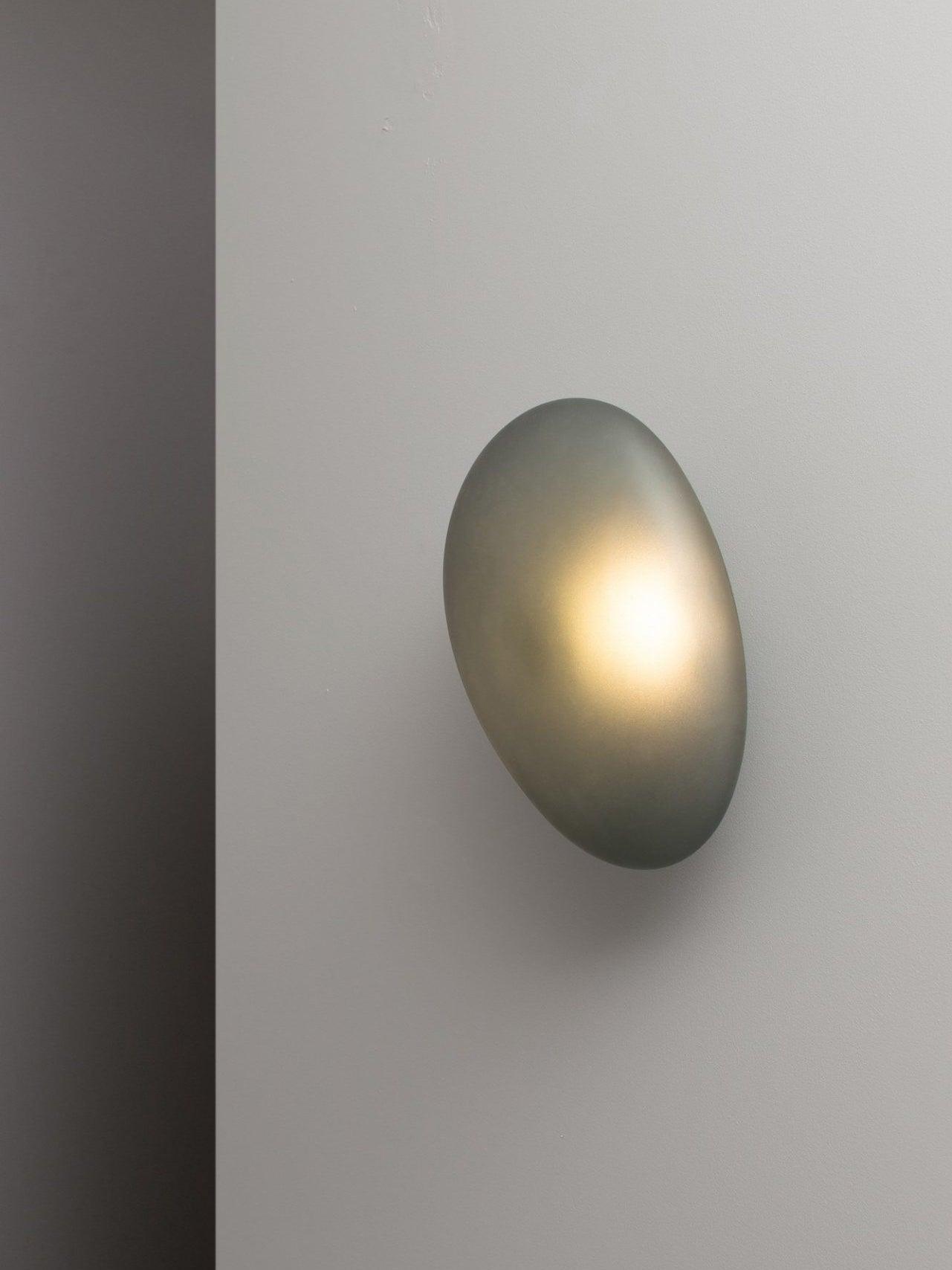 Pebble Glass Wall Lamp 8.6 in LED Indoor Wall Ceiling Light Sculptural Modern Fixture Ambient Lighting | Thomler