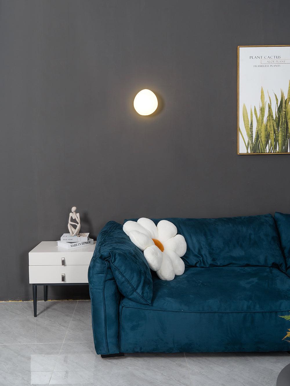 Pebble Glass Wall Lamp 8.6 in LED Indoor Wall Ceiling Light Sculptural Modern Fixture Ambient Lighting | Thomler