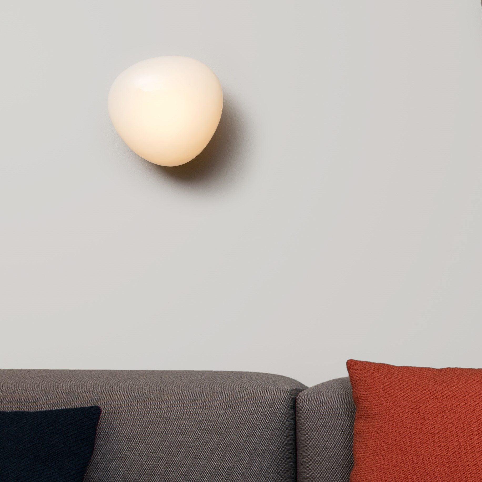 Pebble Glass Wall Lamp 8.6 in LED Indoor Wall Ceiling Light Sculptural Modern Fixture Ambient Lighting | Thomler