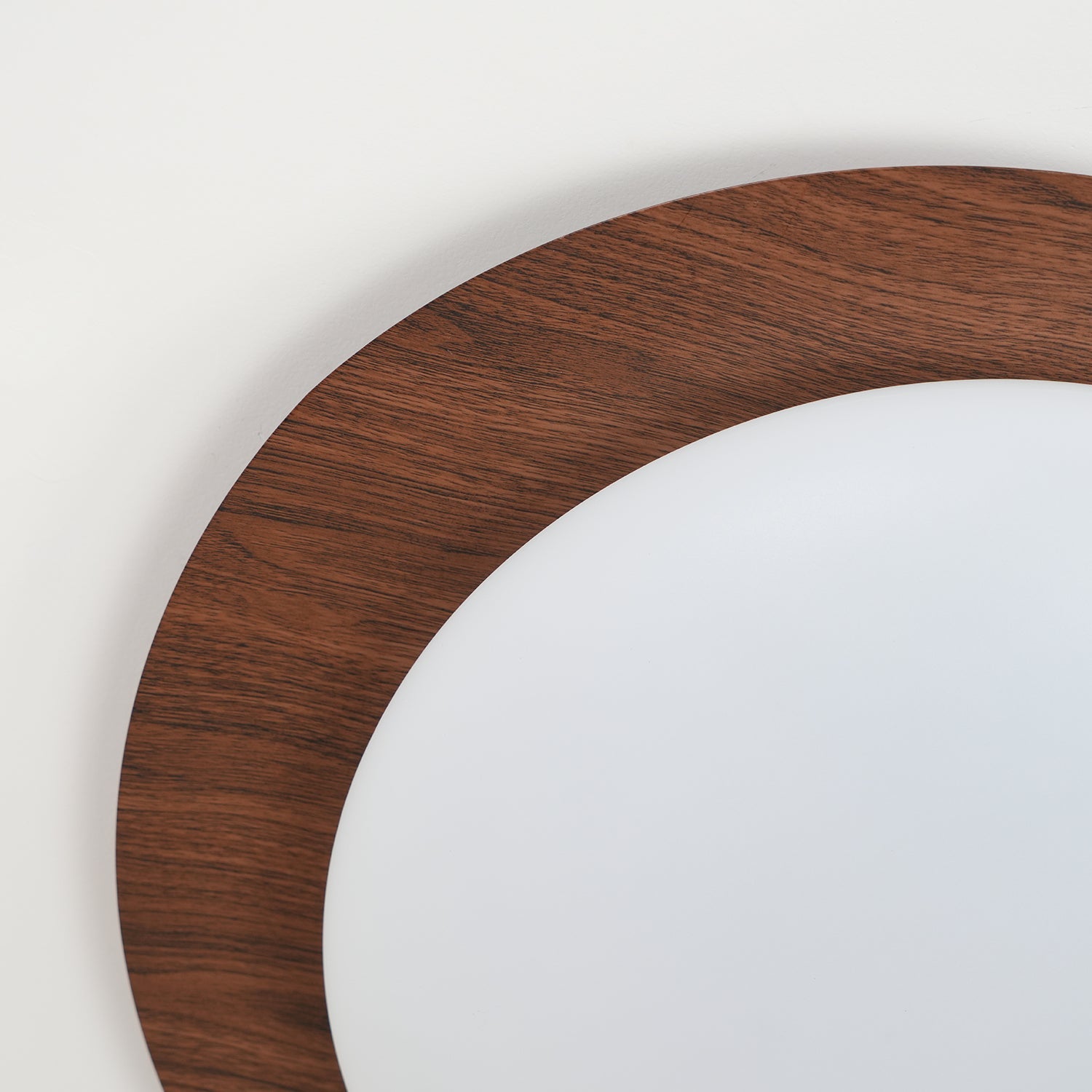 Pebble Ceiling Light 11.8 in 12W Walnut Grain Indoor Flush Mount LED | Modern Bedroom Living Room Dining Room Ceiling Fixture | Thomler