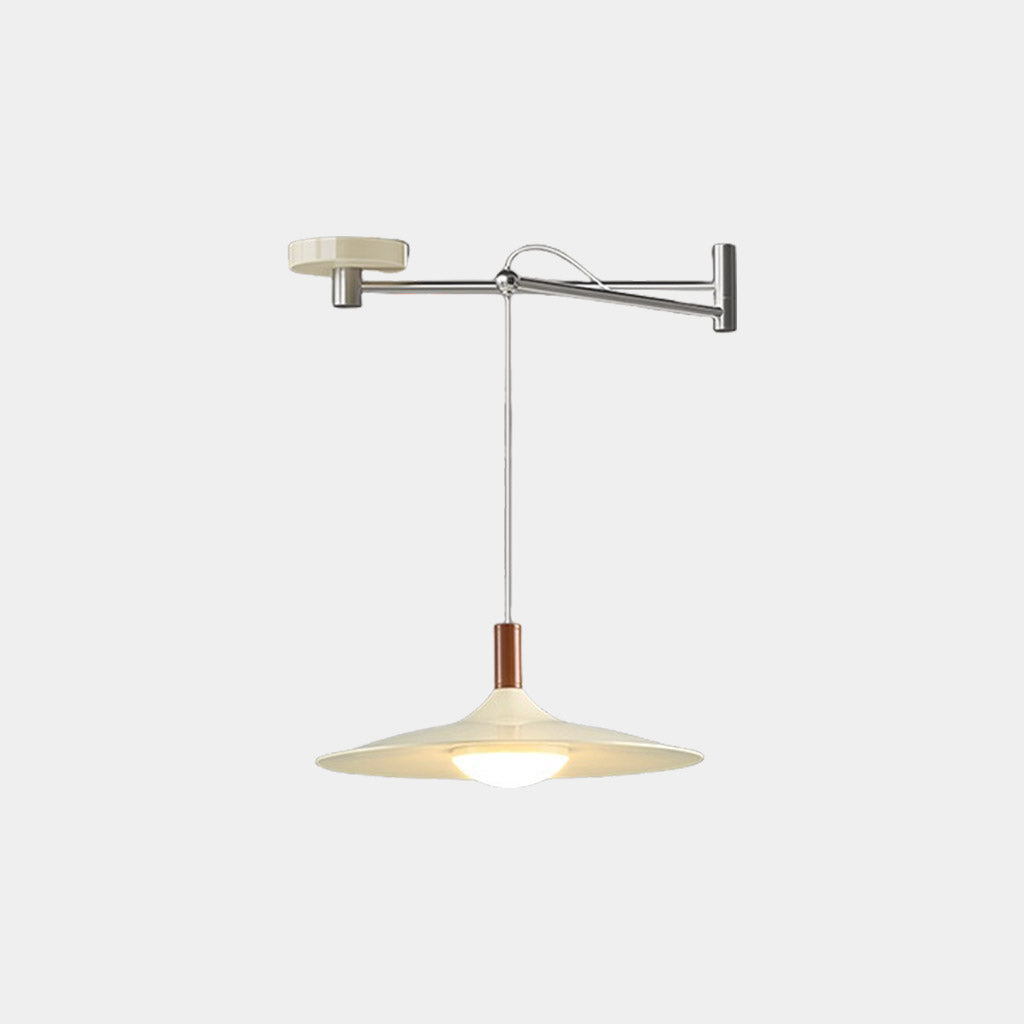 Pendant Light Iron Acrylic 13.8 in Adjustable LED Living Room Dining Room Bedroom Hanging Lamp | Thomler