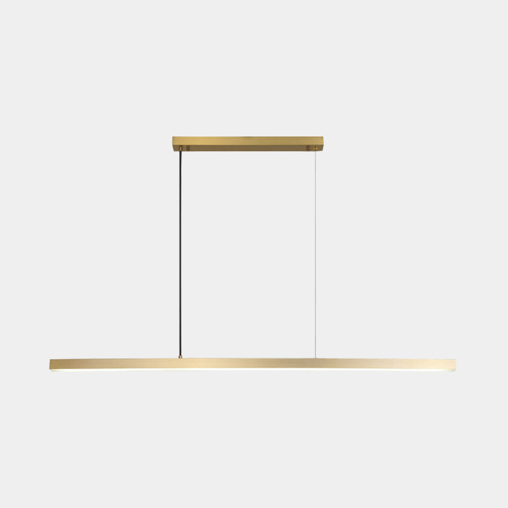 Pendant Light Brass Adjustable 62 in Dimmable LED Dining Room Kitchen Island Linear Ceiling Lamp | Thomler