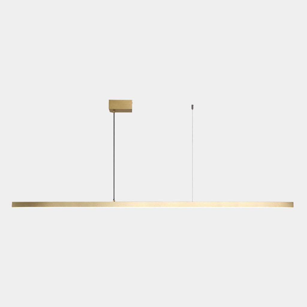 Pendant Light Brass Adjustable 62 in Dimmable LED Dining Room Kitchen Island Linear Ceiling Lamp | Thomler