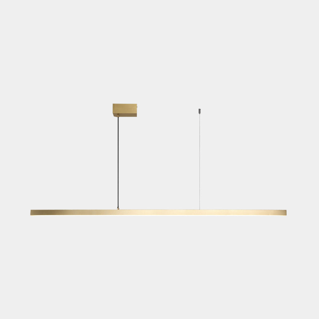 Pendant Light Brass Adjustable 62 in Dimmable LED Dining Room Kitchen Island Linear Ceiling Lamp | Thomler
