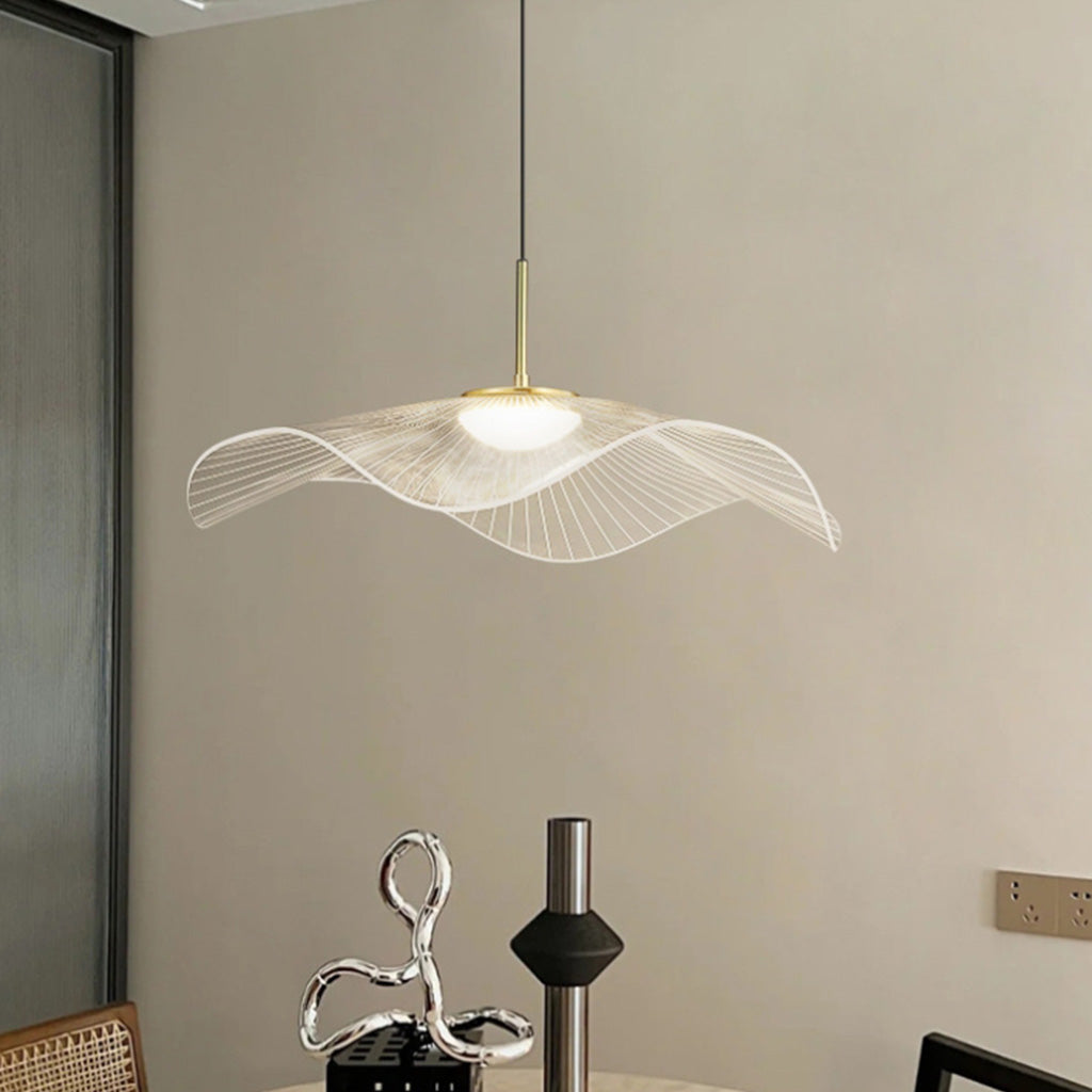 Pendant Light Acrylic 15.75 in LED Modern Living Room Bedroom Dining Ceiling Lamp Adjustable 3 Light Colors | Thomler