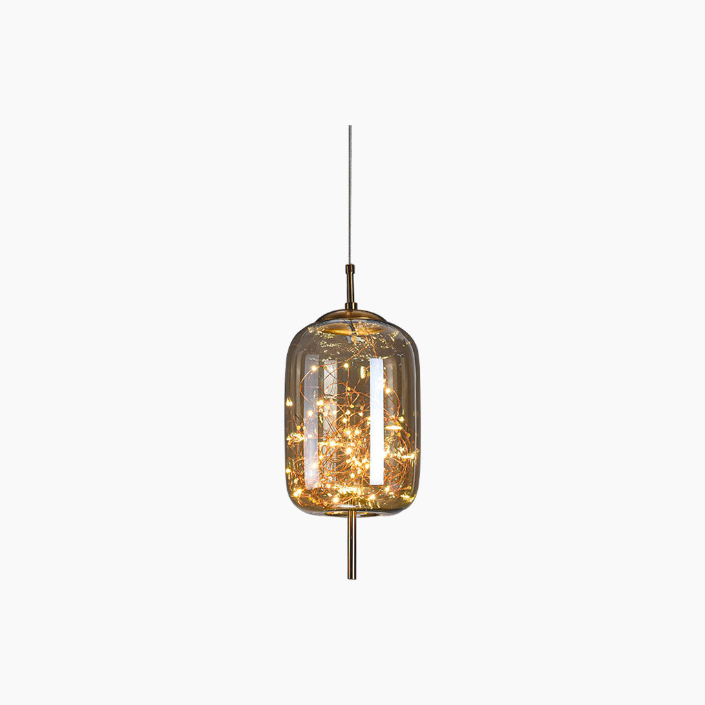 Pendant Light Stained Glass 7.9 in Adjustable Living Room Bedroom Dining Area Modern Nordic Lighting | Thomler