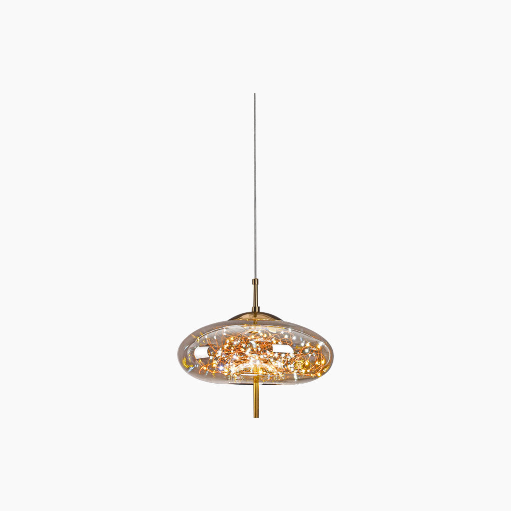 Pendant Light Stained Glass 7.9 in Adjustable Living Room Bedroom Dining Area Modern Nordic Lighting | Thomler