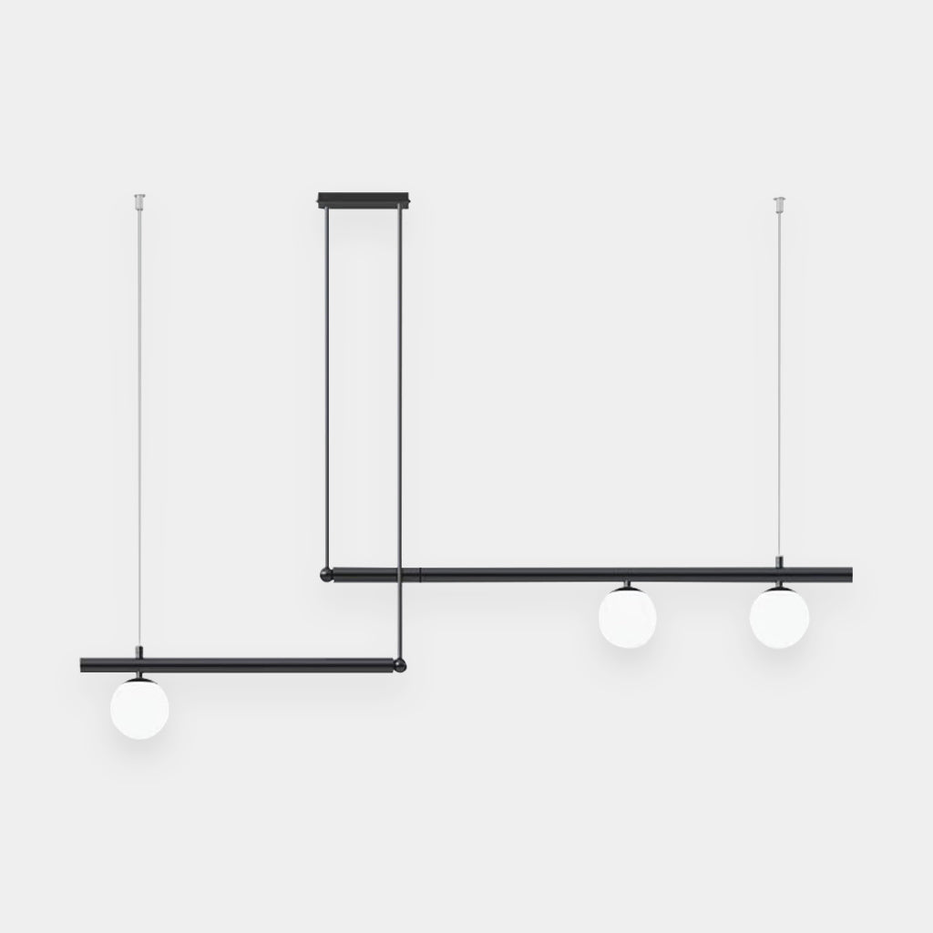 Pendant Light Metal 47.2 in Adjustable Linear Dining Room Kitchen Island Modern Ceiling Lamp | Thomler