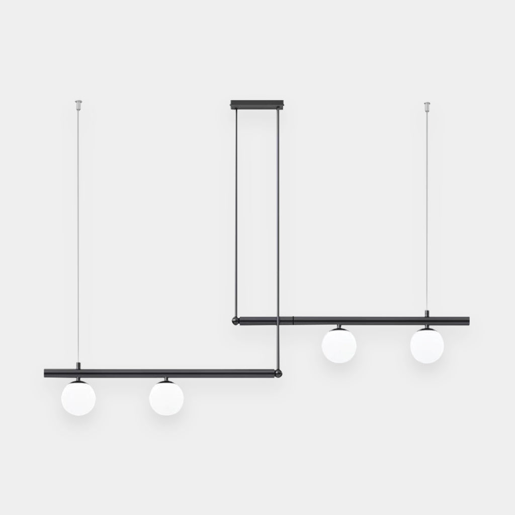 Pendant Light Metal 47.2 in Adjustable Linear Dining Room Kitchen Island Modern Ceiling Lamp | Thomler