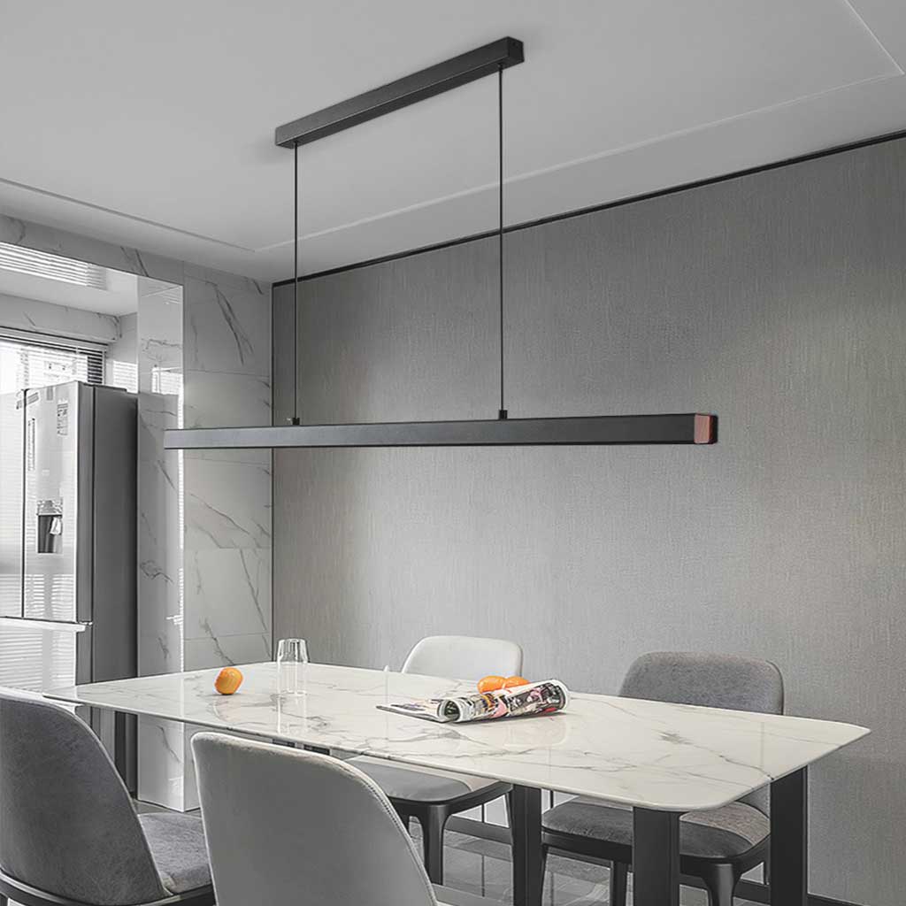 Pendant Light Aluminum Linear 31.5 in Adjustable Modern Dining Room Kitchen Office Ceiling Lamp | Thomler