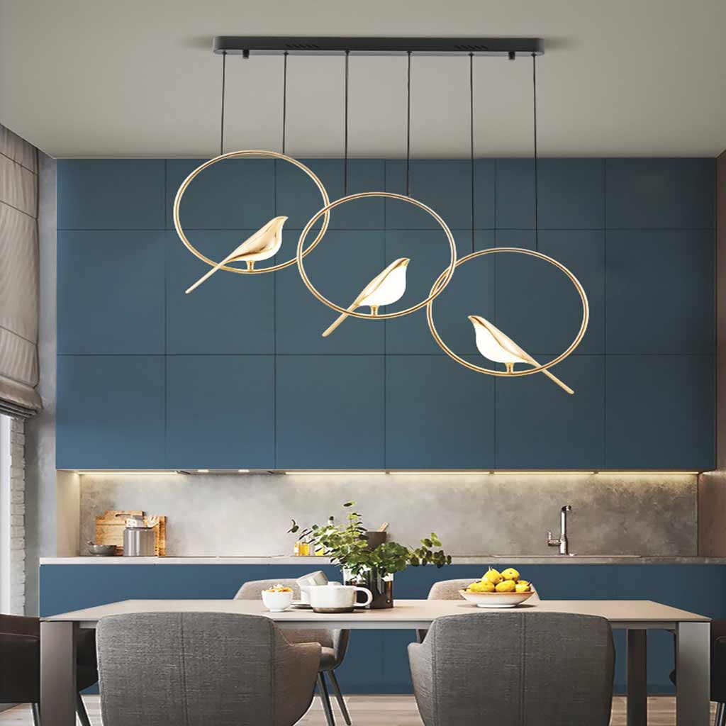 Chandelier Pendant Light Zinc Alloy 35 in Black Gold Living Room Bedroom Dining Room Ceiling Lighting Modern Nordic Style | Thomler